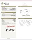 1.01ct G IF GIA1182622500
